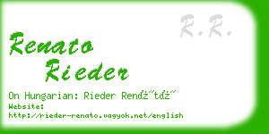 renato rieder business card